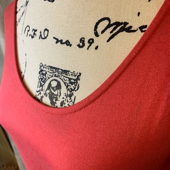 AGNES & DORA Coral and Floral Long Tunic Short Sleeve Spring Summer NEW - Picture 4 of 14